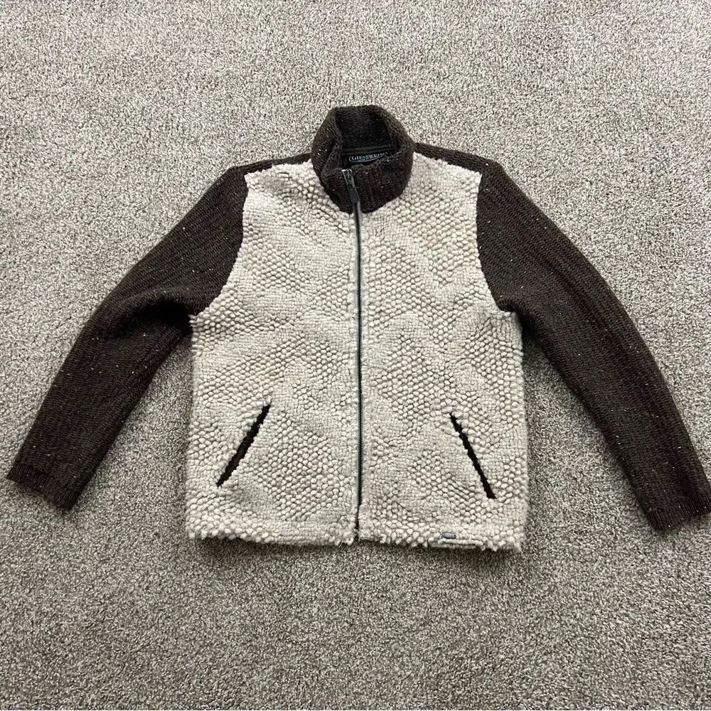 Vintage Giesswein Austrian Wool Zip up Sweater Women's 40